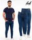 Pantalón de mezclilla elastizado para hombres 