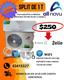 SPLIT DE 1 TONELADA CON ACCESORIOS Y WIFI