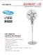 Ventilador recargable de pedestal de 16 Sankey nuevo en caja