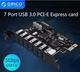 Tarjeta de expansión ORICO PCIe de 7 USB 3.0