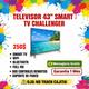  SMART TV CHALLENGER 43 DISPONIBLE 
