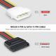 SATA a Molex cables de alimentación Molex a SATA de 4 pines